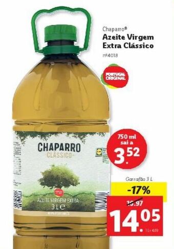 Lidl Azeite virgem chaparro promoção