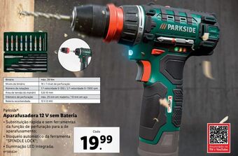 Lidl Parafusadeira parkside promoção