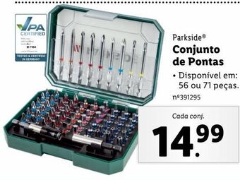 Lidl Ferramentas parkside promoção