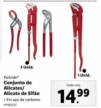 Lidl Alicate parkside promoção