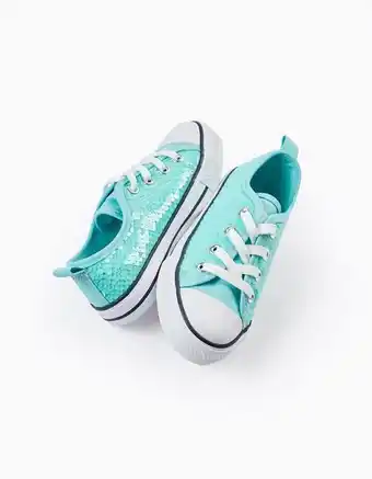 Zippy Sapatilhas com lantejoulas para menina '50's sneakers', verde água promoção