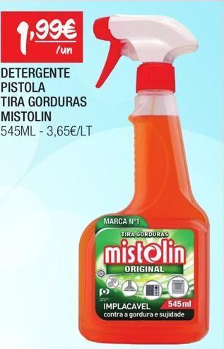 Spar Detergente mistolin promoção
