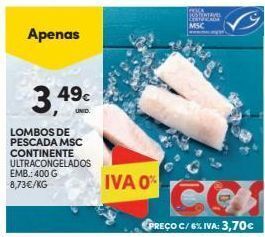 Continente Bom dia Filé de peixe promoção