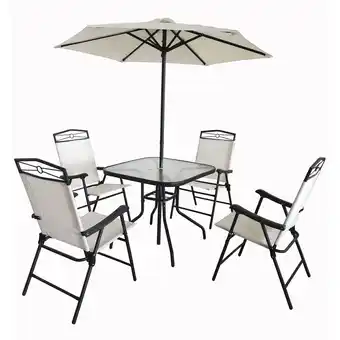 Auchan Set mesa 4 cadeiras chillvert branco promoção