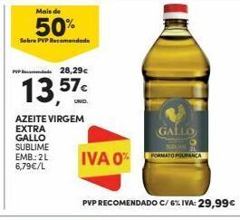 Continente Bom dia Azeite virgem gallo promoção