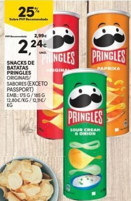 Continente Bom dia Salgadinhos pringles promoção