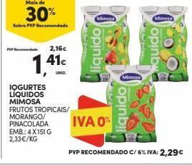 Continente Bom dia Iogurte mimosa promoção