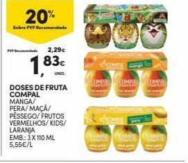 Continente Bom dia Polpa de frutas compal promoção