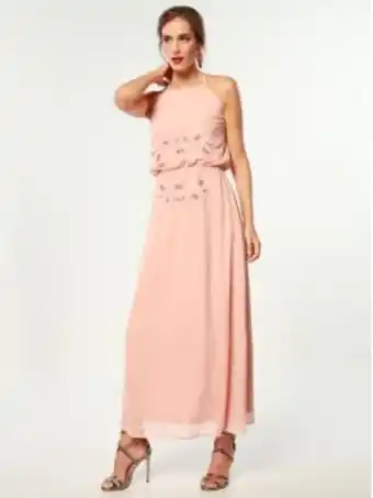 Venca Vestido comprido com contas bordadas à mão promoção