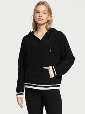 Victorias Secret Cozy knit hooded pullover promoção