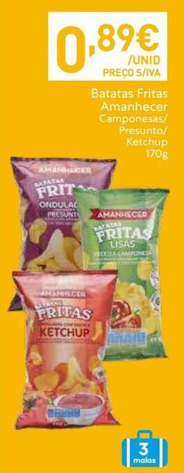 Recheio Batata chips amanhecer promoção