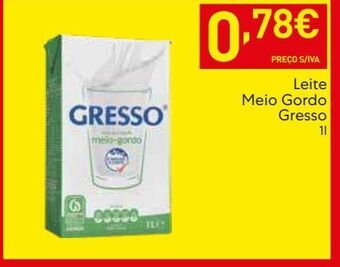 Recheio Leite semi desnatado gresso promoção