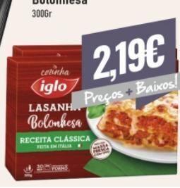 Belita Lasanha iglo promoção