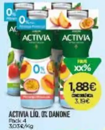Supermercados Preços Baixos Activia Líq 0% Danone pack 4 promoção