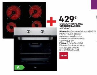 Bricomarché CONJUNTO PLACA VITROCERÂMICA + FORNO promoção