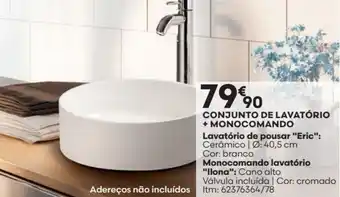 Bricomarché CONJUNTO DE LAVATÓRIO + MONOCOMANDO promoção