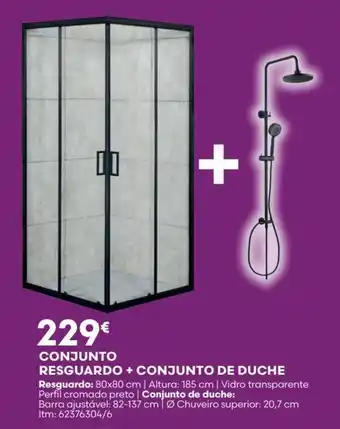 Bricomarché CONJUNTO RESGUARDO + CONJUNTO DE DUCHE Resguardo: 80x80 cm promoção