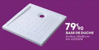 Bricomarché BASE DE DUCHE Acrílica | 80x80 cm Itm: 62376308 promoção