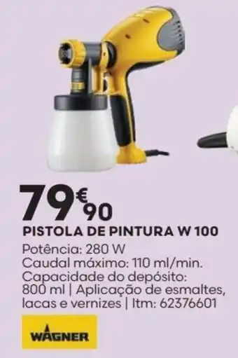 Bricomarché PISTOLA DE PINTURA W 100 Potência: 280 W promoção
