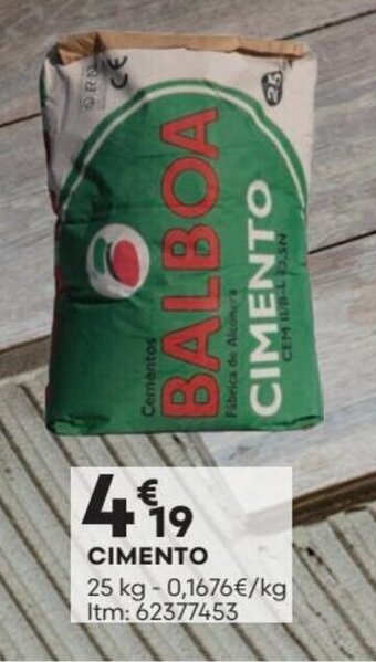 Bricomarché CIMENTO 25 kg promoção