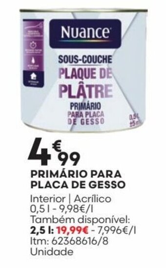 Bricomarché PRIMÁRIO PARA PLACA DE GESSO promoção