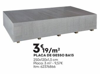 PLACA DE GESSO BA13