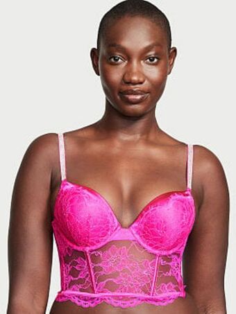 Victorias Secret Bombshell add-2-cups push-up corset top promoção