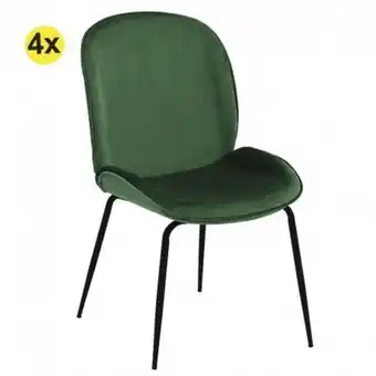 Pack 4 cadeiras vieira (pine green velvet)