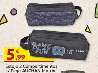 Estojo 2 Compartimentos c/Pega AUCHAN Matrix