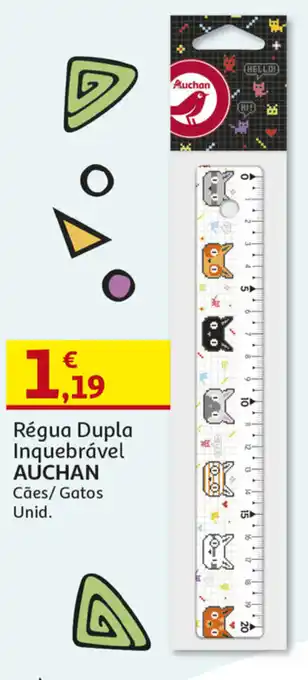 Régua Dupla Inquebrável AUCHAN Cães/Gatos