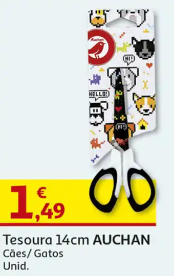 Tesoura 14cm AUCHAN Cães/Gatos