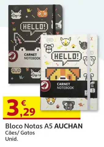 Auchan Bloco Notas A5 AUCHAN Cães/Gatos promoção