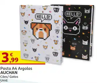 Auchan Pasta A4 Argolas AUCHAN Cães/Gatos promoção