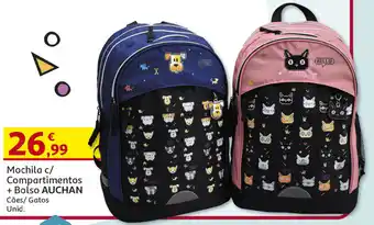 Auchan Mochila c/Compartimentos + Bolso AUCHAN Cães/Gatos promoção