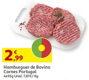 Auchan Hamburguer de Bovino Carnes Portugal 4x95g promoção