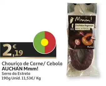 Auchan Chouriço de Carne/Cebola AUCHAN Mmm! 190g 200g promoção