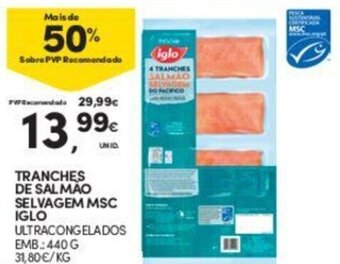 Continente TRANCHES DE SALMÃO SELVAGEM MSC IGLO promoção