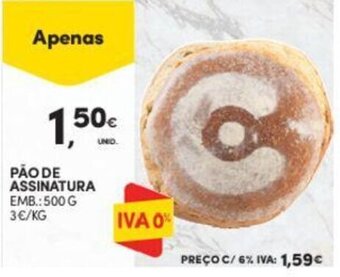 Continente PÃO DE ASSINATURA EMB.: 500 G promoção