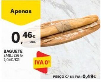 Continente BAGUETE EMB.: 226 G promoção
