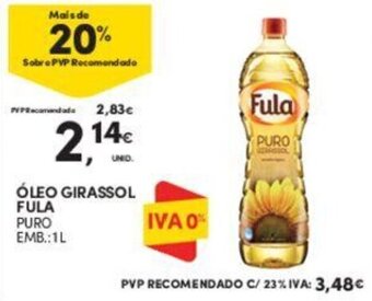 ÓLEO GIRASSOL FULA PURO EMB.:1L