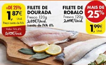 Pingo Doce FILETE DE DOURADA Fresco 120g promoção