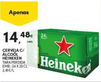 Continente CERVEJA C/ ÁLCOÓL HEINEKEN TARA PERDIDA EMB:24 X 25 CL promoção