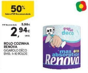 Continente ROLO COZINHA RENOVA GIGAROLO DÉCO EMB: 1-10 ROLOS promoção