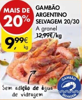 Pingo Doce GAMBÃO ARGENTINO SELVAGEM 20/30 A granel kg promoção