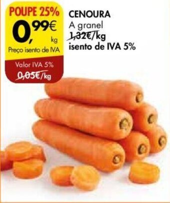 Pingo Doce CENOURA a granel kg promoção
