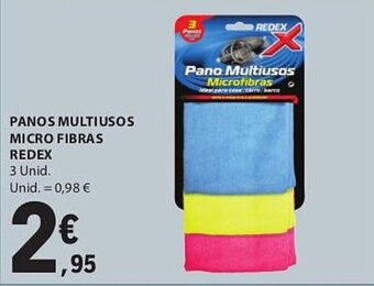E.Leclerc PANOS MULTIUSOS MICRO FIBRAS REDEX 3 Unid. promoção