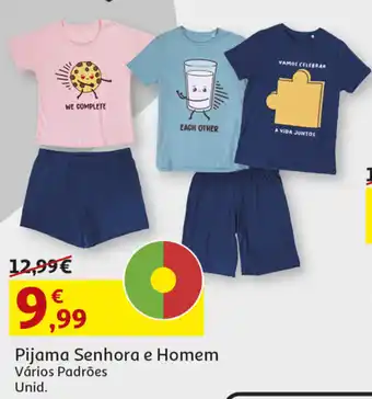 Auchan Pijama Senhora e Homem promoção