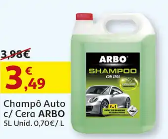 Auchan Champô Auto c/ Auto c/Cera ARBO 5L promoção