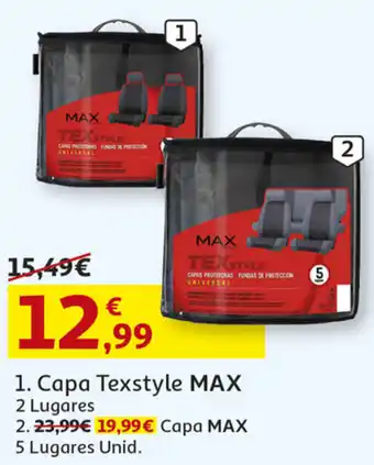 Auchan Capa Textstyle MAX 2 Lugares promoção