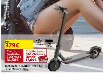 Auchan Trotinete XIAOMI Preto MI 1S 100kg promoção